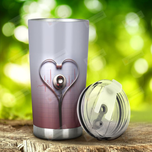 Stethoscope Of Doctor Stainless Steel Tumbler, Tumbler Cups For Coffee/Tea, Great Customized Gifts For Birthday Christmas Thanksgiving