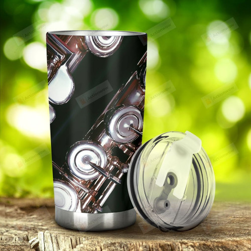 Flute Stainless Steel Tumbler, Tumbler Cups For Coffee/Tea, Great Customized Gifts For Birthday Christmas Thanksgiving