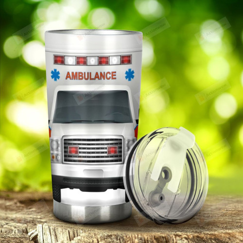 Ambulance Tumbler Stainless Steel Tumbler, Tumbler Cups For Coffee/Tea, Great Customized Gifts For Birthday Christmas Thanksgiving Anniversary
