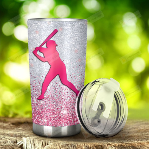Softball I'M Just A Girl Who Loves Softball Stainless Steel Tumbler, Tumbler Cups For Coffee/Tea, Great Customized Gifts For Birthday Christmas Thanksgiving Anniversary