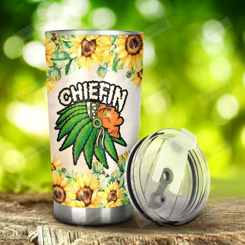Chiefin Native American Today Is A Good Day Stainless Steel Tumbler, Tumbler Cups For Coffee/Tea, Great Customized Gifts For Birthday Christmas Thanksgiving