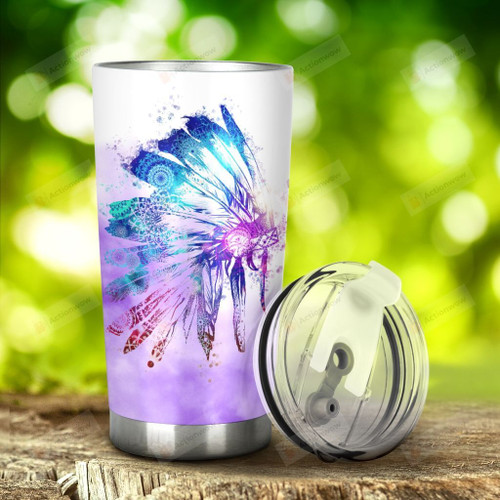 Colorful Native American Pattern Tumbler Stainless Steel Tumbler, Tumbler Cups For Coffee/Tea, Great Customized Gifts For Birthday Christmas Thanksgiving Anniversary