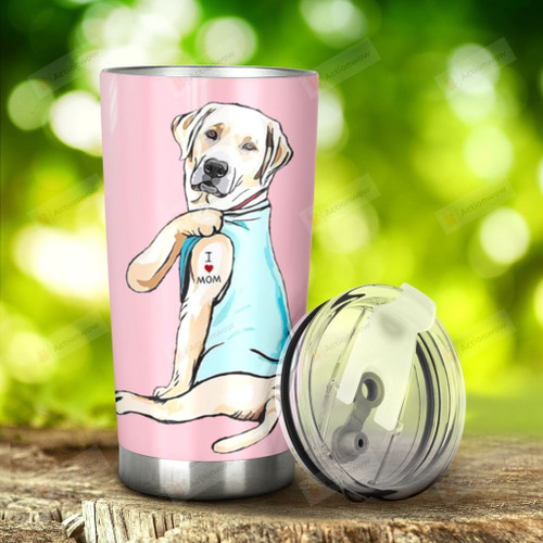 Labrador Mama I Love Mom Stainless Steel Tumbler, Tumbler Cups For Coffee/Tea, Great Customized Gifts For Birthday Christmas Thanksgiving Anniversary Mother's Day