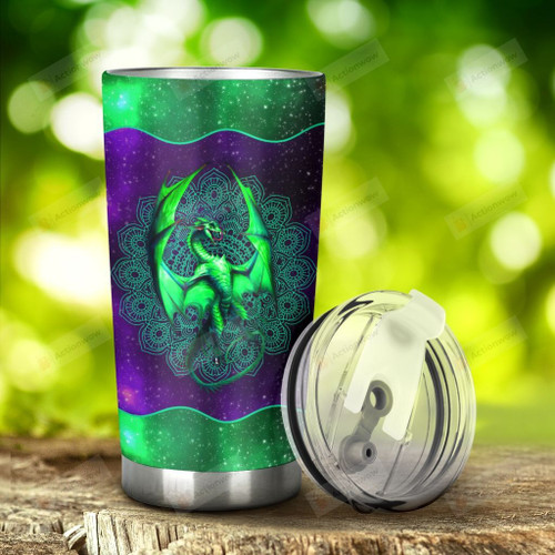 Green Dragon Galaxy Stainless Steel Tumbler, Tumbler Cups For Coffee/Tea, Great Customized Gifts For Birthday Christmas Thanksgiving