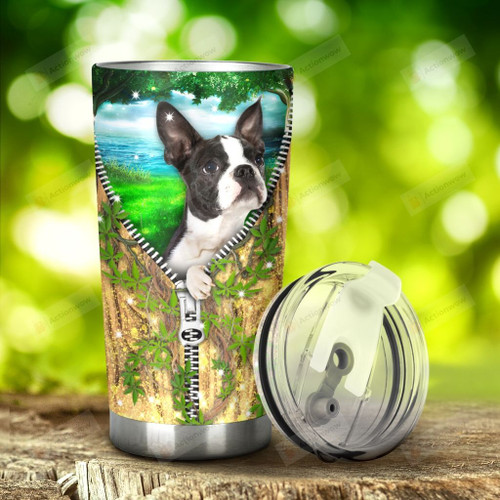 Boston Terrier Dog Tumbler Stainless Steel Tumbler, Tumbler Cups For Coffee/Tea, Great Customized Gifts For Birthday Christmas Thanksgiving Anniversary