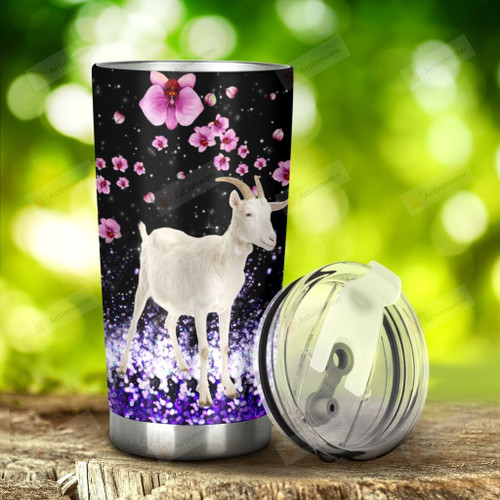 Goat At The Dark Night Stainless Steel Tumbler, Tumbler Cups For Coffee/Tea, Great Customized Gifts For Birthday Christmas Thanksgiving