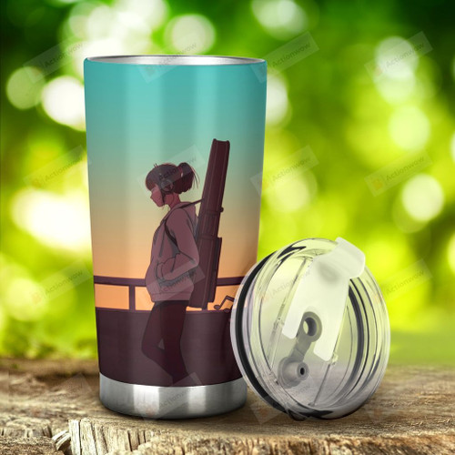 Guitar Girl My Music Will Tell You To More About Me Than I Ever Will Stainless Steel Tumbler, Tumbler Cups For Coffee/Tea, Great Customized Gifts For Birthday Christmas Thanksgiving Anniversary