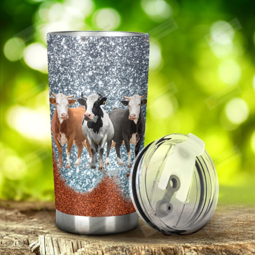 Cows I'm Just A Girl Who Loves Cow Stainless Steel Tumbler, Tumbler Cups For Coffee/Tea, Great Customized Gifts For Birthday Christmas Thanksgiving