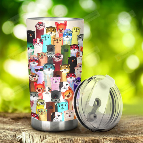 Colorful Otters Tumbler Stainless Steel Tumbler, Tumbler Cups For Coffee/Tea, Great Customized Gifts For Birthday Christmas Thanksgiving Anniversary
