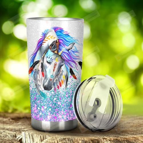 Horse With Catcher Stainless Steel Tumbler, Tumbler Cups For Coffee/Tea, Great Customized Gifts For Birthday Christmas Thanksgiving