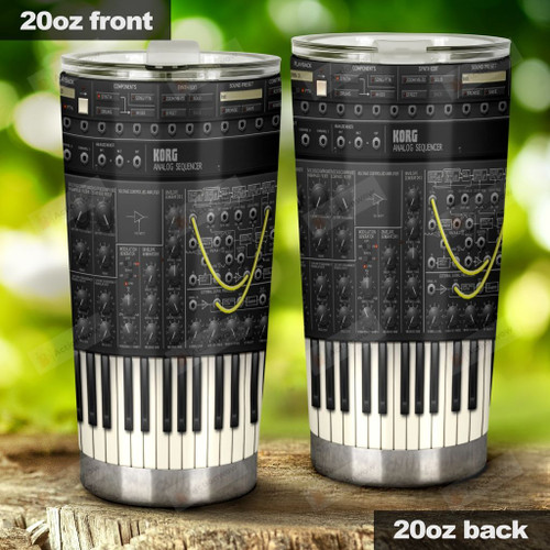 Synthesizer Musician Instrument Stainless Steel Tumbler, Tumbler Cups For Coffee/Tea, Great Customized Gifts For Birthday Christmas Thanksgiving