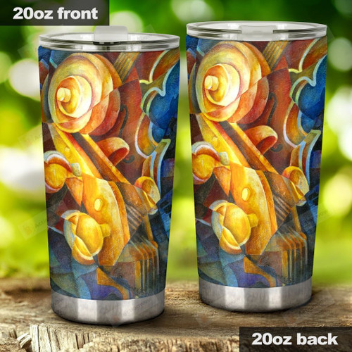 Cello Painting Art Stainless Steel Tumbler, Tumbler Cups For Coffee/Tea, Great Customized Gifts For Birthday Christmas Thanksgiving
