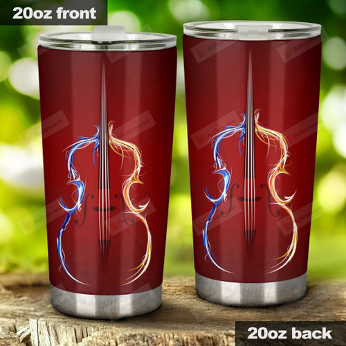 Red Art Of Cello Stainless Steel Tumbler, Tumbler Cups For Coffee/Tea, Great Customized Gifts For Birthday Christmas Thanksgiving