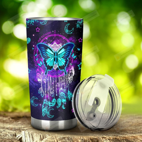 Butterfly Dreamcatcher Stainless Steel Tumbler, Tumbler Cups For Coffee/Tea, Great Customized Gifts For Birthday Christmas Thanksgiving
