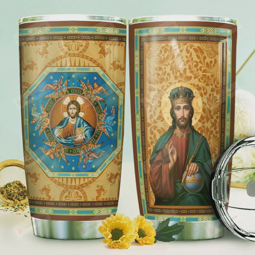 Jesus Eastern Orthodox Tumbler Cup Stainless Steel Insulated Tumbler 20 Oz Great Gifts For Birthday Christmas Thanksgiving Tumbler For Coffee/ Tea With Lid Unique Gifts For Friends Relatives
