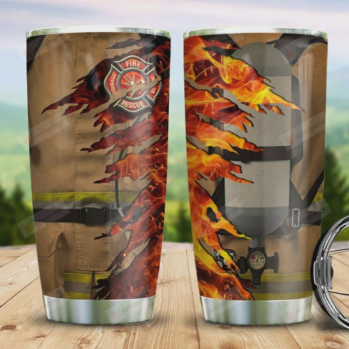 Firefighter Uniform Old Tumbler Cup Stainless Steel Insulated Tumbler 20 Oz Great Gifts For Firefighter Best Gifts For Birthday Christmas Thanksgiving Tumbler For Travel Tumbler For Coffee/ Tea
