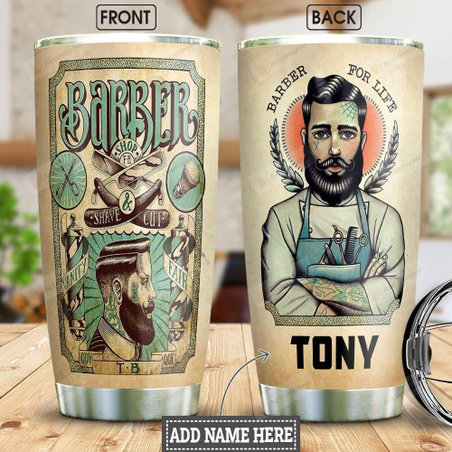 Personalized Barber Your Life Stainless Steel Tumbler, Tumbler Cups For Coffee/Tea, Great Customized Gifts For Birthday Christmas Thanksgiving