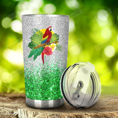 Parrot I'M Just A Girl Who Loves Parrots Stainless Steel Tumbler, Tumbler Cups For Coffee/Tea, Great Customized Gifts For Birthday Christmas Thanksgiving Anniversary