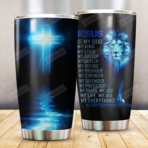 Personalized Easter Jesus Lion Tumbler Stainless Steel Vacuum Insulated Double Wall Travel Tumbler With Lid, Tumbler Cups For Coffee/Tea, Perfect Gifts For Birthday Christmas Thanksgiving
