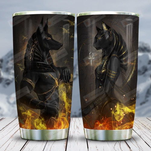 Egypt God Face To Face Egypt Gods Fire Stainless Steel Tumbler, Tumbler Cups For Coffee/Tea, Great Customized Gifts For Birthday Christmas Thanksgiving