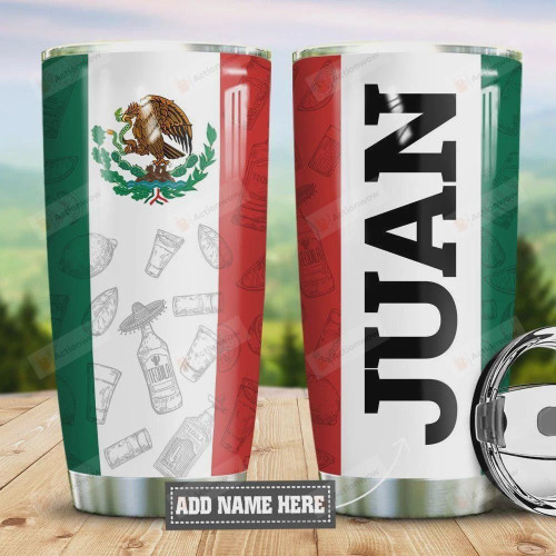 Personalized Mexico Flag Tumbler Cup ,  Stainless Steel Vacuum Insulated Tumbler 20 Oz, Mexican Symbol, Tumbler Cups For Coffee/Tea, Perfect Gifts For Birthday Christmas Thanksgiving