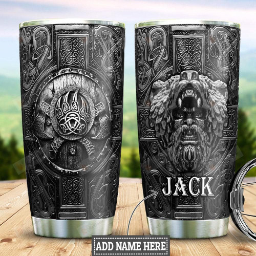 Personalized Viking Berserker Warrior Stainless Steel Tumbler, Tumbler Cups For Coffee/Tea, Great Customized Gifts For Birthday Christmas Thanksgiving