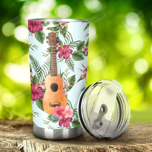 Ukulele My Music Will Tell You More About Me Than I Ever Will Stainless Steel Tumbler, Tumbler Cups For Coffee/Tea, Great Customized Gifts For Birthday Christmas Thanksgiving, Anniversary