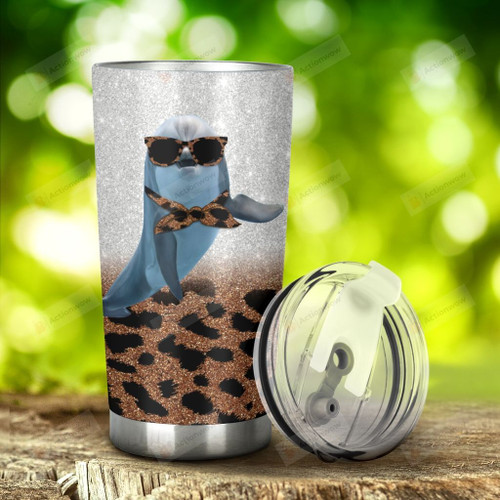 Dolphin Just A Girl Who Loves Dolphins Stainless Steel Tumbler, Tumbler Cups For Coffee/Tea, Great Customized Gifts For Birthday Christmas Thanksgiving