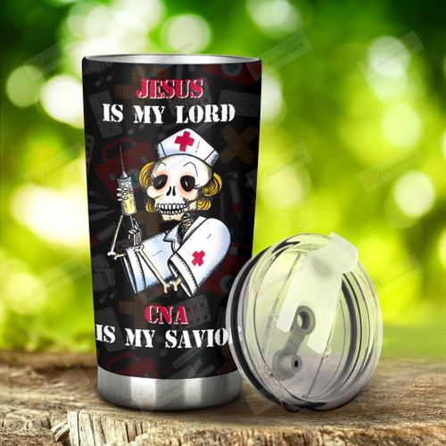Jesus Is My Lord CNA Is My Savior Stainless Steel Tumbler, Tumbler Cups For Coffee/Tea, Great Customized Gifts For Birthday Christmas Thanksgiving