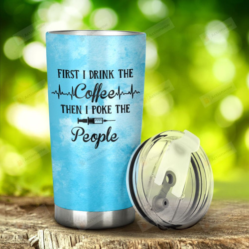 Phlebotomist I Poke The People Stainless Steel Tumbler, Tumbler Cups For Coffee/Tea, Great Customized Gifts For Birthday Christmas Thanksgiving