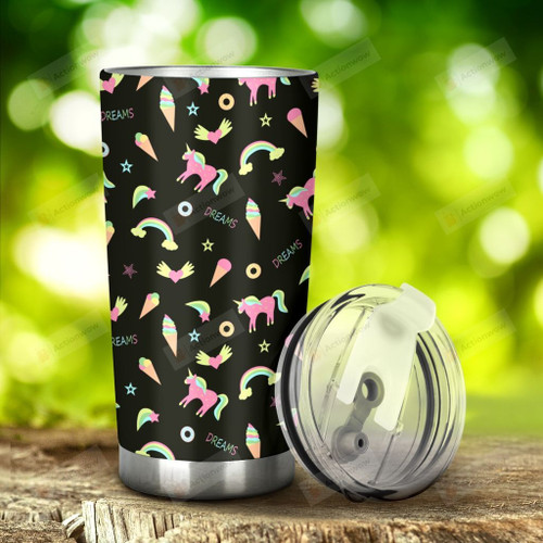 Unicorn Dreams Stainless Steel Tumbler, Tumbler Cups For Coffee/Tea, Great Customized Gifts For Birthday Christmas Thanksgiving