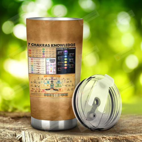 7 Chakras Knowledge Stainless Steel Tumbler, Tumbler Cups For Coffee/Tea, Great Customized Gifts For Birthday Christmas Thanksgiving