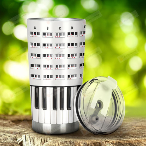 Piano Chords Stainless Steel Tumbler, Tumbler Cups For Coffee/Tea, Great Customized Gifts For Birthday Christmas Thanksgiving
