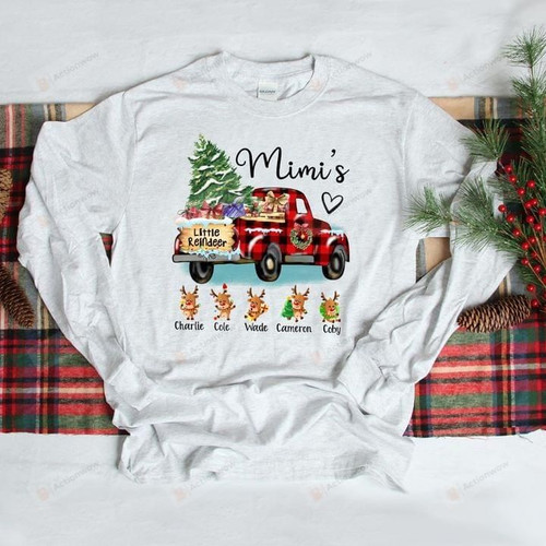 Personalized Christmas Mimi Longsleeve T-Shirt Essential T-Shirt, T-Shirt For Women On Birthday, Christmas, Anniversary, Thanksgiving