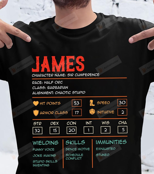 Dnd Character Sheet Personalized Shirt For You And Your Friends
