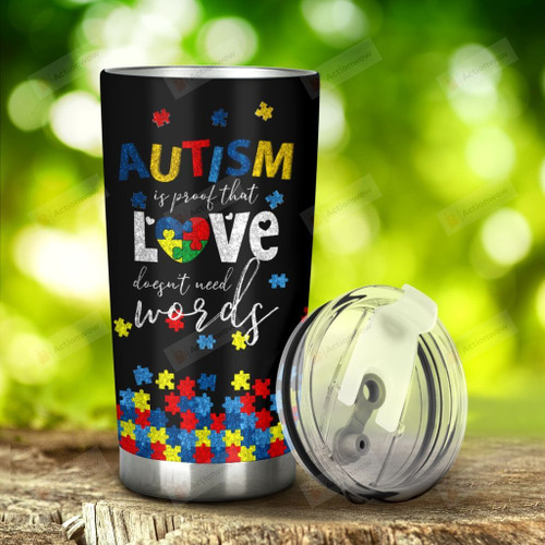 Autism Fight For Autism Awareness Tumbler Stainless Steel Tumbler, Tumbler Cups For Coffee/Tea, Great Customized Gifts For Birthday Christmas Thanksgiving, Anniversary