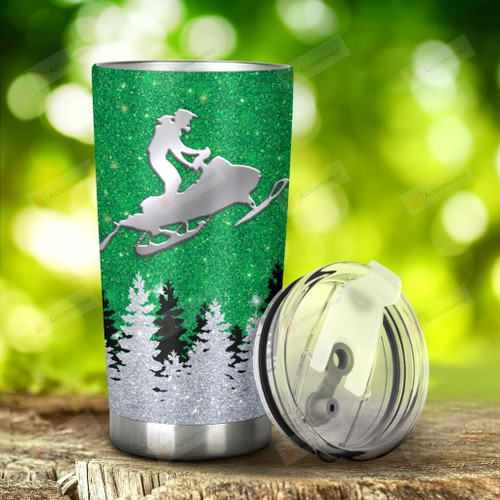 Snowmobile I'M Just A Girl Who Loves Snowmobiling Tumbler Stainless Steel Tumbler, Tumbler Cups For Coffee/Tea, Great Customized Gifts For Birthday Christmas Thanksgiving, Anniversary
