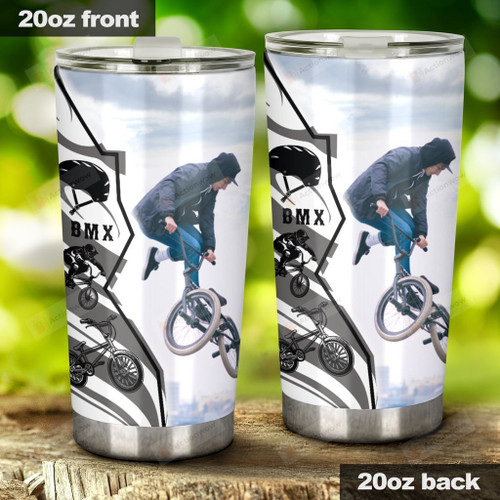BMX Tumbler Stainless Steel Tumbler, Tumbler Cups For Coffee/Tea, Great Customized Gifts For Birthday Christmas Anniversary