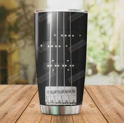 Bass Guitar, Black Tumbler, Stainless Steel Vacuum Insulated, 20 Oz Tumbler Cups For Coffee/Tea, Great Customized Gifts For Birthday Christmas Thanksgiving