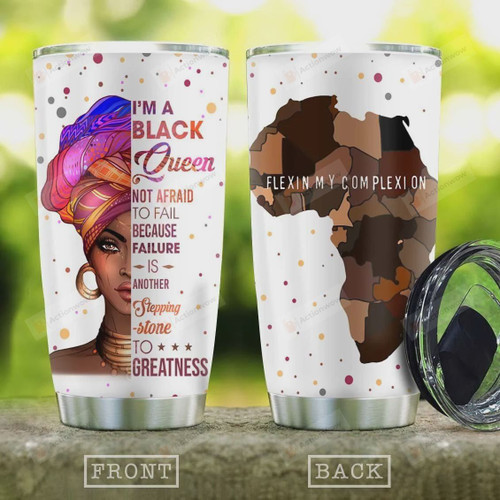Afro Woman Tumbler Cup I Am A Black Queen Stainless Steel Vacuum Insulated Tumbler 20 Oz Best Gifts For Girl On Birthday Christmas Thanksgiving Tumbler For Coffee/ Tea With Lid