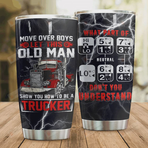 Personalized How To Be A Trucker Stainless Steel Vacuum Insulated Double Wall Travel Tumbler With Lid, Tumbler Cups For Coffee/Tea, Perfect Gifts For Truck Driver On Birthday Christmas Thanksgiving