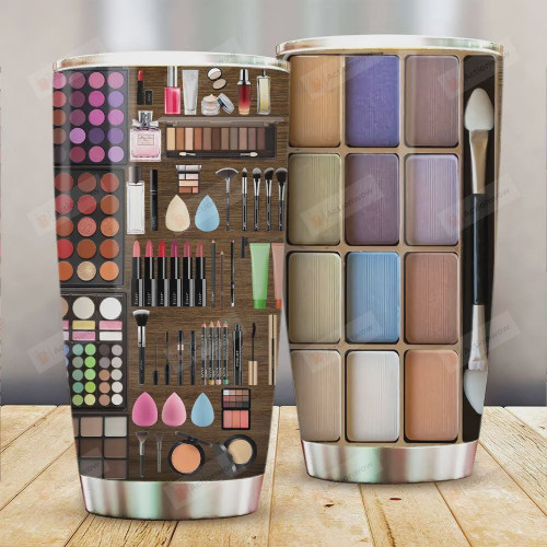 Eye Shadow Palette Makeup Artist Tumbler Cup, Stainless Steel Vacuum Insulated Tumbler 20 Oz, Perfect Gifts For Birthday Christmas, Best Gifts For Makeup Lovers, Coffee/ Tea Tumbler With Lid