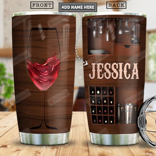 Personalized Liquor Cabinet Wine Stainless Steel Tumbler, Tumbler Cups For Coffee/Tea, Great Customized Gifts For Birthday Christmas Thanksgiving
