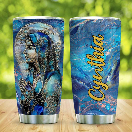 Personalized Abstract Art Our Lady Mother Mary Stainless Steel Tumbler, Tumbler Cups For Coffee/Tea, Great Customized Gifts For Birthday Christmas Thanksgiving