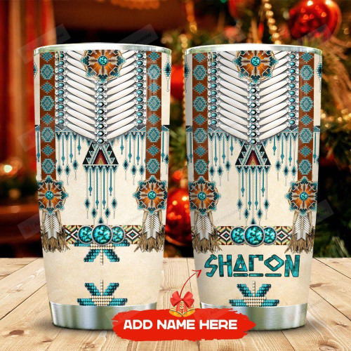 Native American Pattern Personalized Tumbler Cup Stainless Steel Vacuum Insulated Tumbler 20 Oz Best Gifts For Birthday Christmas Thanksgiving Unique Tumbler For Friends Relatives