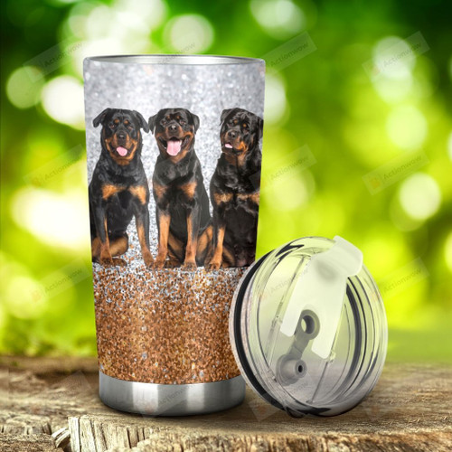 Rottweiler Just A Girl Who Loves Rottweilers Stainless Steel Tumbler, Tumbler Cups For Coffee/Tea, Great Customized Gifts For Birthday Christmas Thanksgiving, Anniversary