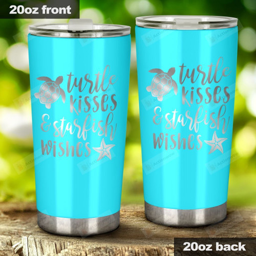 Turtle Kisses, Animal Kisses Stainless Steel Tumbler Cup For Coffee/Tea