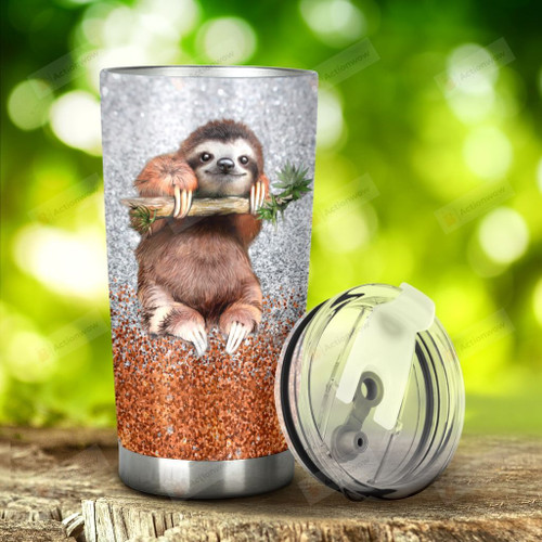 Sloth Just A Girl Who LOves Sloths Stainless Steel Tumbler, Tumbler Cups For Coffee/Tea, Great Customized Gifts For Birthday Christmas Thanksgiving Anniversary