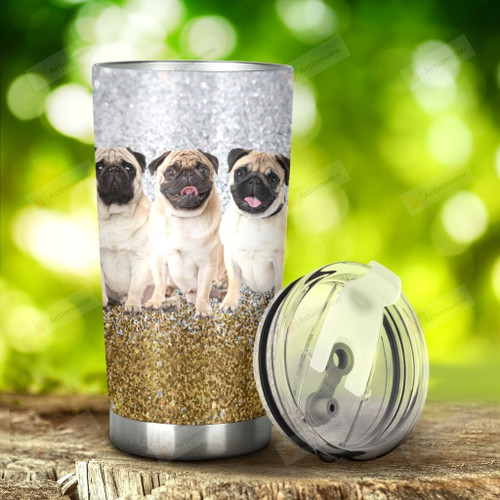 Pug I Just Took A DNA Test Stainless Steel Tumbler, Tumbler Cups For Coffee/Tea, Great Customized Gifts For Birthday Christmas Thanksgiving Anniversary