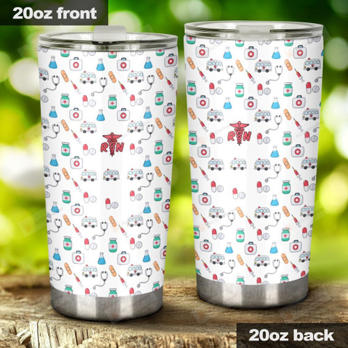 RN Pattern, Science Stainless Steel Tumbler Cup For Coffee/Tea, Great Customized Gift For Birthday Christmas Thanksgiving